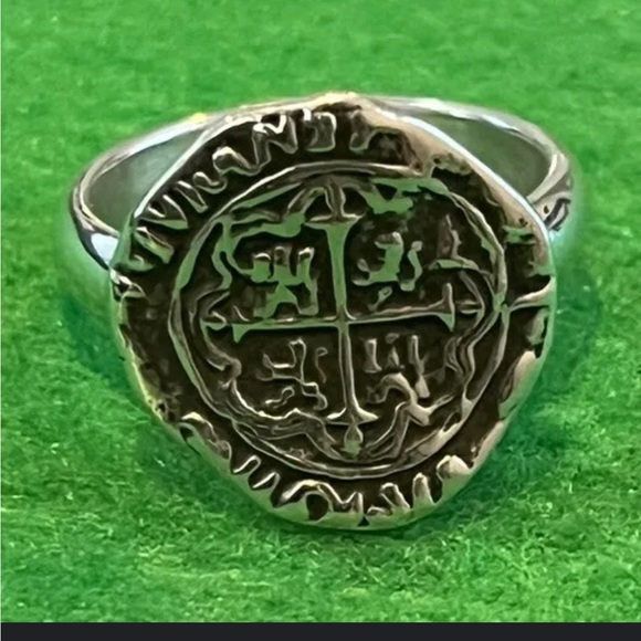 James Avery Retired Original Release Silver Pieces of Eight Ring Size 7 - Rare - Picture 4 of 5